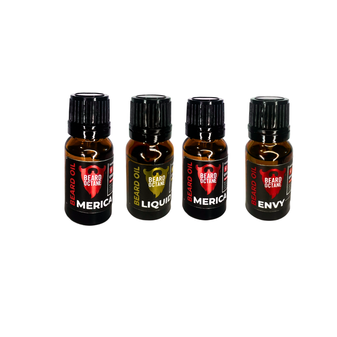 4 Beard Oil Sampler (10ml) - Your Choice of Scent - Beard Octane Australia
