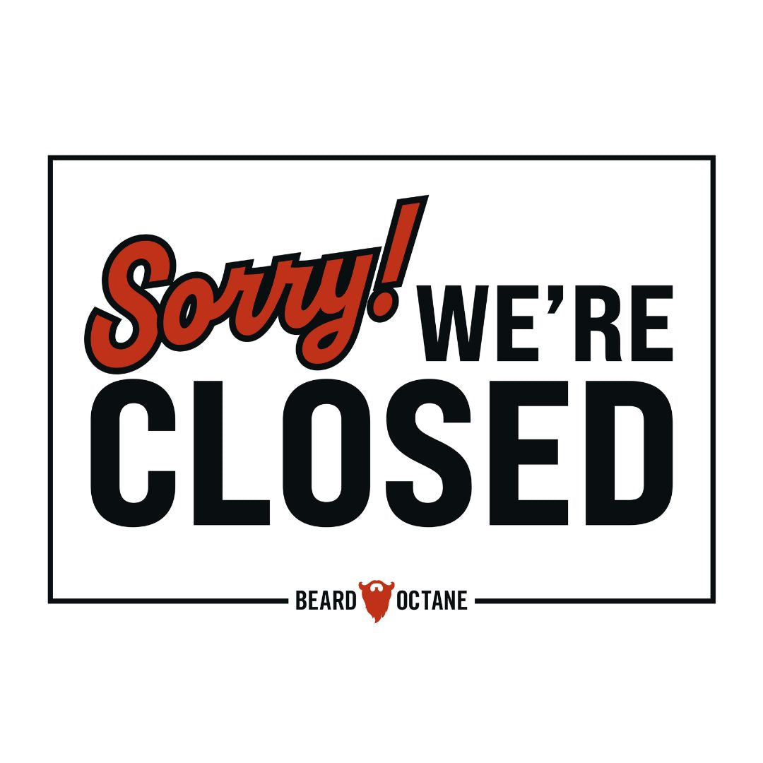 Barber Shop Open/Close Sign – Double-Sided Hanging Display for Front Door Beard Products