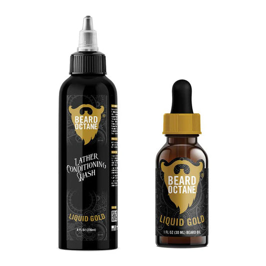 Fundamental Beard Kit - Scent: Liquid Gold - Beard Oil & Beard Wash Combo