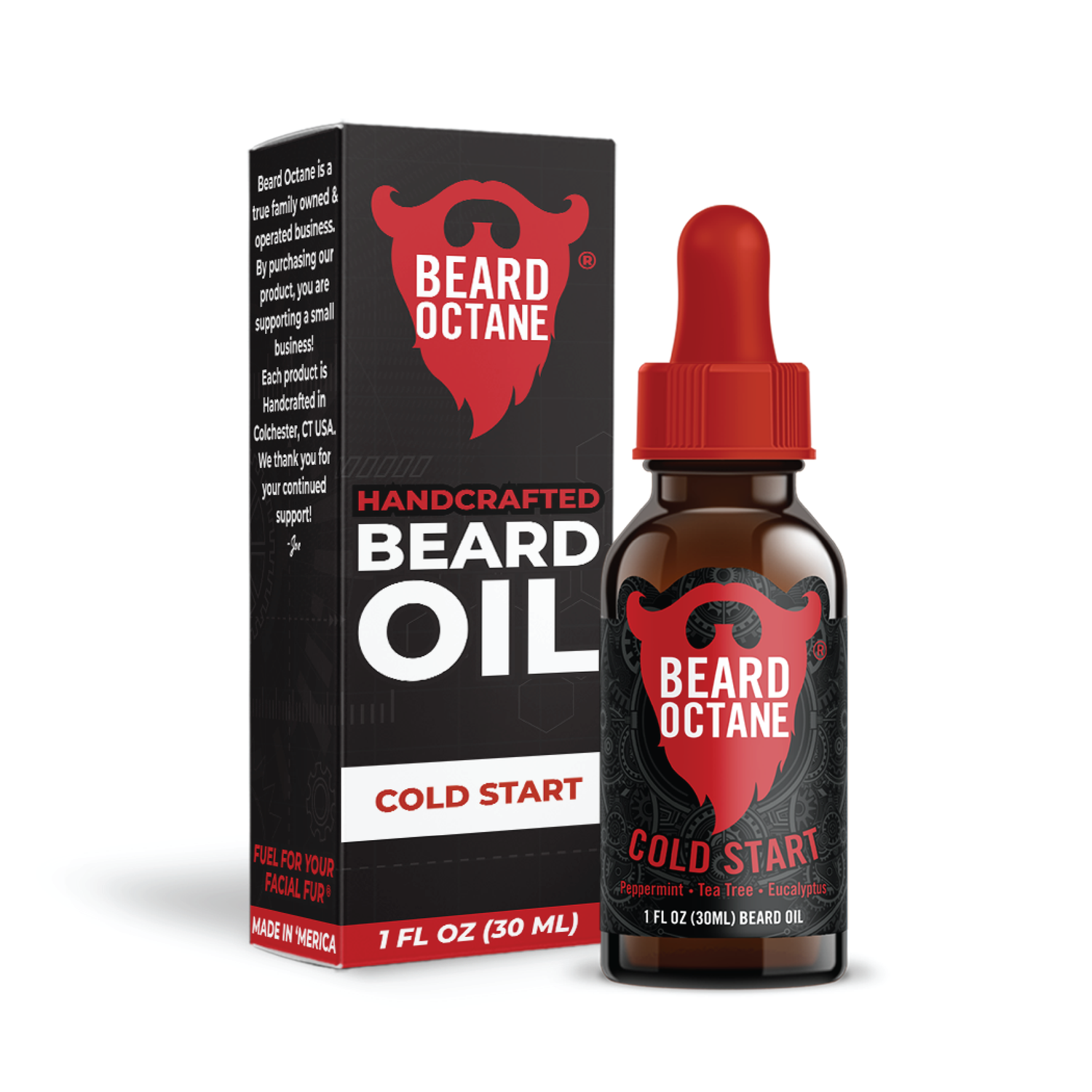 Cold Start Beard Oil - Brisk Peppermint, Tea Tree & Eucalyptus Beard Products