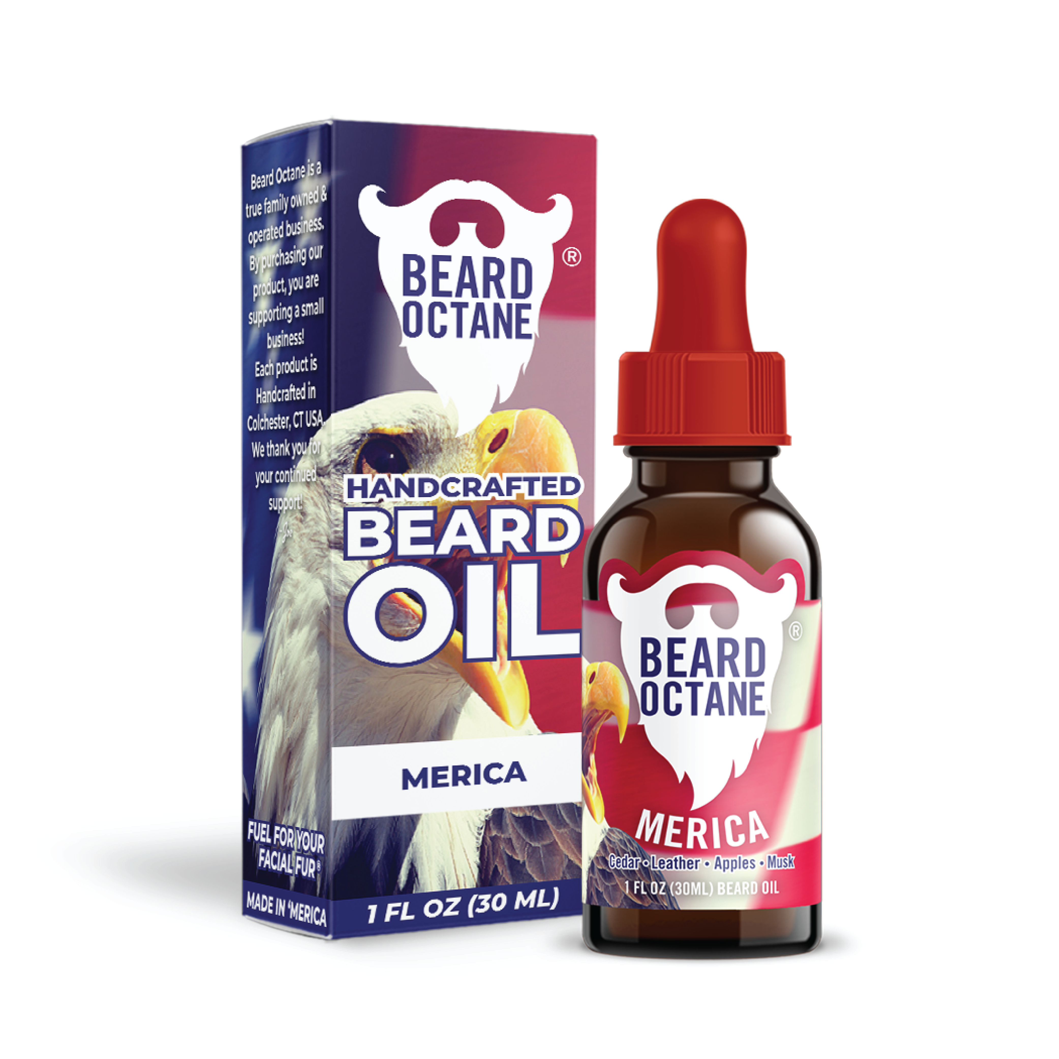 Merica Beard Oil - Scents of Cedar, Leather, Apples & Musk – Beard ...