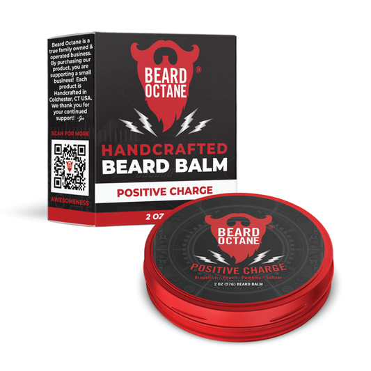 Positive Charge Beard Balm - Sugared Grapefruit, Gingered Peach & Seltzer Beard Products