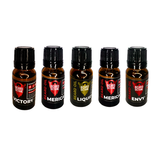 5 Beard Oil Sampler (10ml) - Your Choice of Scent